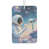 Fantasy Schattige Astronaut Space Flower Luchtverfrisser (Achterkant)