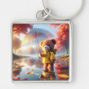 Fantasy Schattige Baby Beer paraplu Sleutelhanger