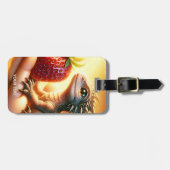 Fantasy Schattige Baby Dragon Strawberry Bagagelabel (Voorkant horizontaal)