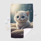 Fantasy Schattige Baby Kitty Cat Lover's gepersona Golfhanddoek (Insitu)