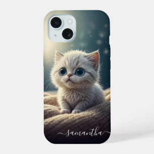 Fantasy Schattige Baby Kitty Cat Lover's gepersona iPhone 15 Case