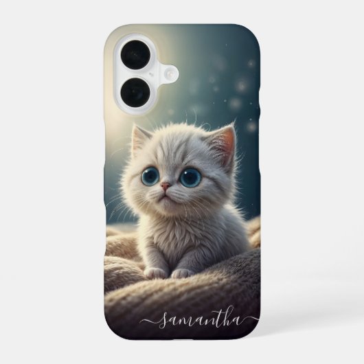 Fantasy Schattige Baby Kitty Cat Lover's gepersona iPhone 16 Hoesje (Achterkant)