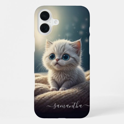 Fantasy Schattige Baby Kitty Cat Lover's gepersona iPhone Hoesje (Achterkant)