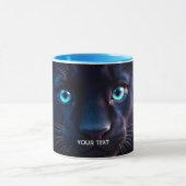 Fantasy Schattige Baby Panther Flowers Mok (Midden)