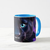 Fantasy Schattige Baby Panther Flowers Mok (Voorkant rechts)