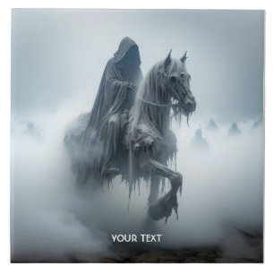 Fantasy Schattige Battle Man Paard Tegeltje