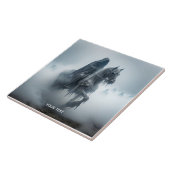 Fantasy Schattige Battle Man Paard Tegeltje (Zijkant)