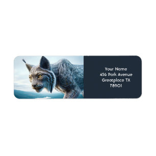 Fantasy Schattige bedraad Lynx Forest Etiket