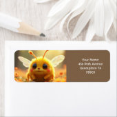 Fantasy Schattige Bee Bug Sun Etiket (Insitu)