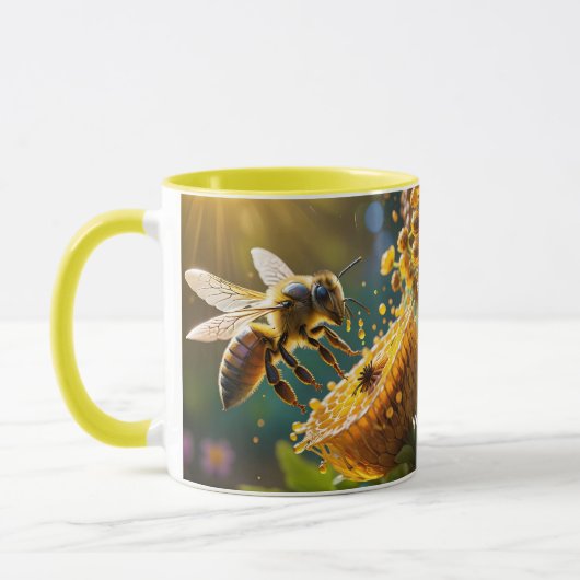 Fantasy Schattige Bee Flowers Zon Mok (Links)