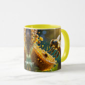 Fantasy Schattige Bee Flowers Zon Mok (Voorkant rechts)