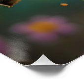 Fantasy Schattige Bee Flowers Zon Perfect Poster (Hoek)
