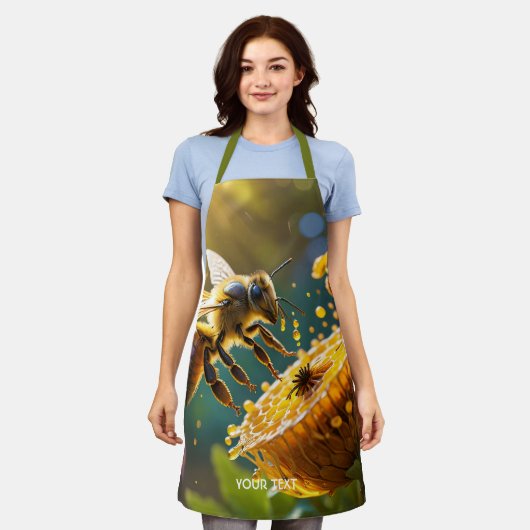 Fantasy Schattige Bee Flowers Zon Schort (Gedragen)