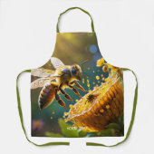 Fantasy Schattige Bee Flowers Zon Schort (Voorkant)