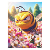 Fantasy Schattige Bee Flowers Zon Tafelkleed (Voorkant)