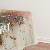 Fantasy Schattige Bee Waterverf Flowers Tafelkleed (Voorbeeld)