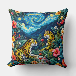 Fantasy Schattige Big Cats Bloemen Kussen