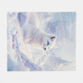 Fantasy Schattige Big Elephant Savanna Fleece Deken (Voorkant (Horizontaal))