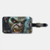 Fantasy Schattige Big Strong Warrior Bagagelabel (Achterkant horizontaal)