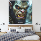 Fantasy Schattige Big Strong Warrior Canvas Afdruk (Insitu (Slaapkamer))