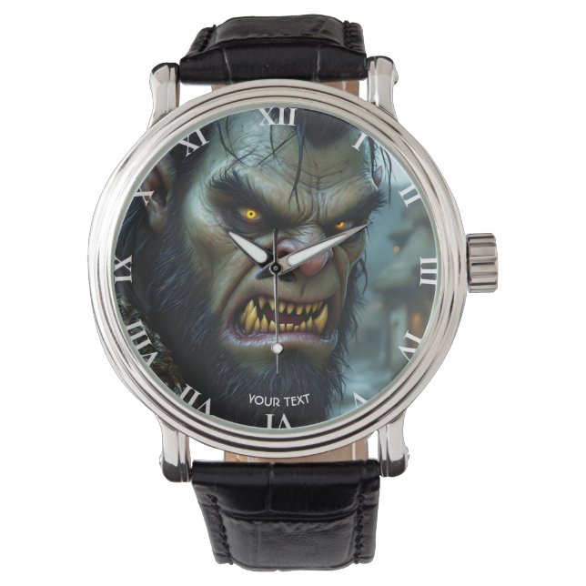 Fantasy Schattige Big Strong Warrior Horloge (Voorkant)