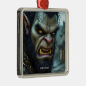 Fantasy Schattige Big Strong Warrior Metalen Ornament (Rechts)