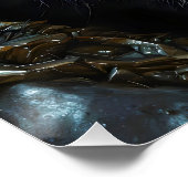Fantasy Schattige Big Strong Warrior Perfect Poster (Hoek)