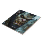 Fantasy Schattige Big Strong Warrior Tegeltje (Zijkant)