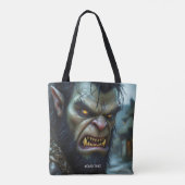 Fantasy Schattige Big Strong Warrior Tote Bag (Achterkant)