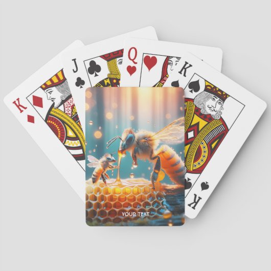 Fantasy Schattige Bijen Momma Baby Pokerkaarten (Achterkant)