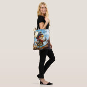 Fantasy Schattige Bird Captain Pirate Tote Bag (Op model)