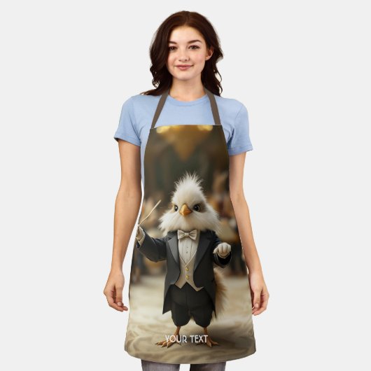 Fantasy Schattige Bird dirigeert orkest Schort (Gedragen)