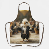 Fantasy Schattige Bird dirigeert orkest Schort (Voorkant)
