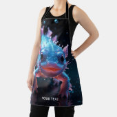 Fantasy Schattige Blauw Glimlachende Axolotl Schort (Insitu)