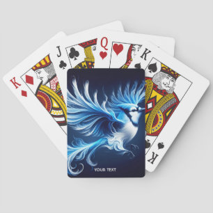 Fantasy Schattige Blauwe Vliegende Vogel Pokerkaarten