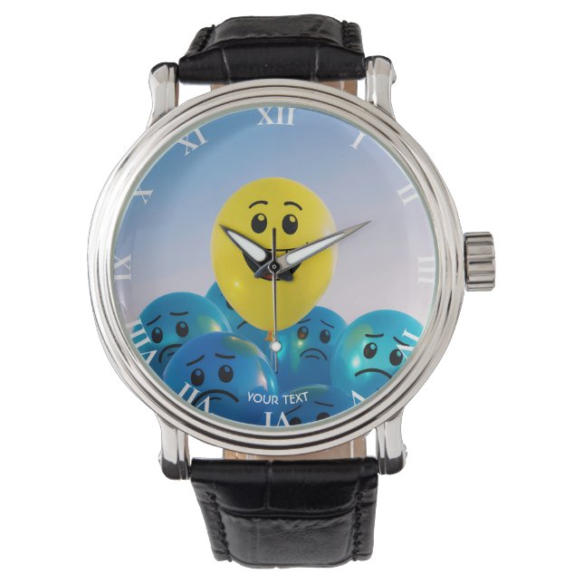 Fantasy Schattige blij en verdrietig Horloge (Voorkant)