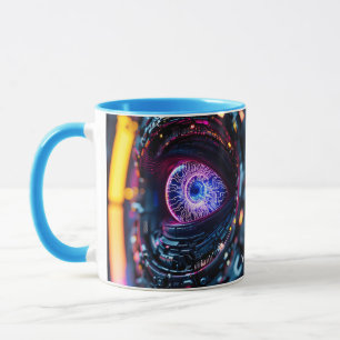 Fantasy Schattige Blue Cyber Eye Mok