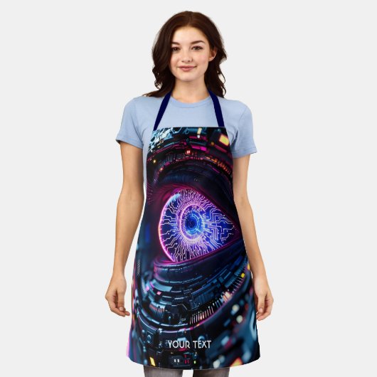Fantasy Schattige Blue Cyber Eye Schort (Gedragen)