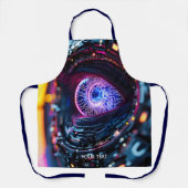 Fantasy Schattige Blue Cyber Eye Schort (Voorkant)