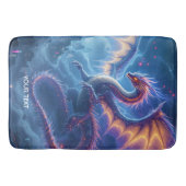 Fantasy Schattige Blue Dragon City Badmat (Voorkant)