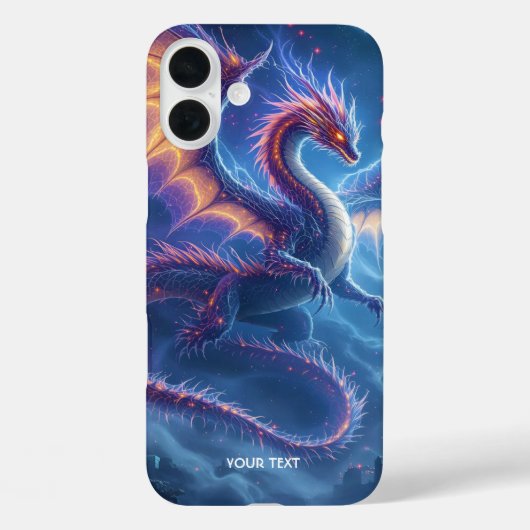 Fantasy Schattige Blue Dragon City Case-Mate iPhone Case (Achterkant)