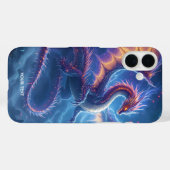 Fantasy Schattige Blue Dragon City Case-Mate iPhone Case (Achterkant (horizontaal))