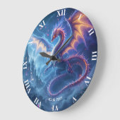 Fantasy Schattige Blue Dragon City Grote Klok (Hoek)