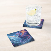 Fantasy Schattige Blue Dragon City Kartonnen Onderzetters (Insitu)