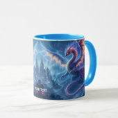 Fantasy Schattige Blue Dragon City Mok (Voorkant rechts)