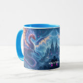 Fantasy Schattige Blue Dragon City Mok (Voorkant links)