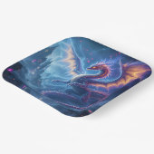 Fantasy Schattige Blue Dragon City Papieren Bordje (Gebogen)