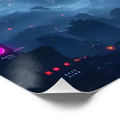 Fantasy Schattige Blue Dragon City Perfect Poster (Hoek)