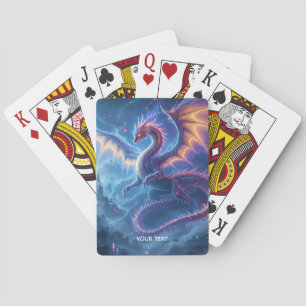 Fantasy Schattige Blue Dragon City Pokerkaarten
