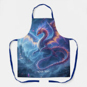 Fantasy Schattige Blue Dragon City Schort (Voorkant)